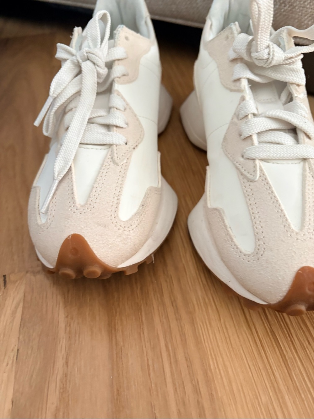 New Balance® 327 women's sneakers New 7 w white sandstone - Picture 2 of 5